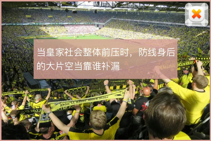 当皇家社会整体前压时，防线身后的大片空当靠谁补漏
